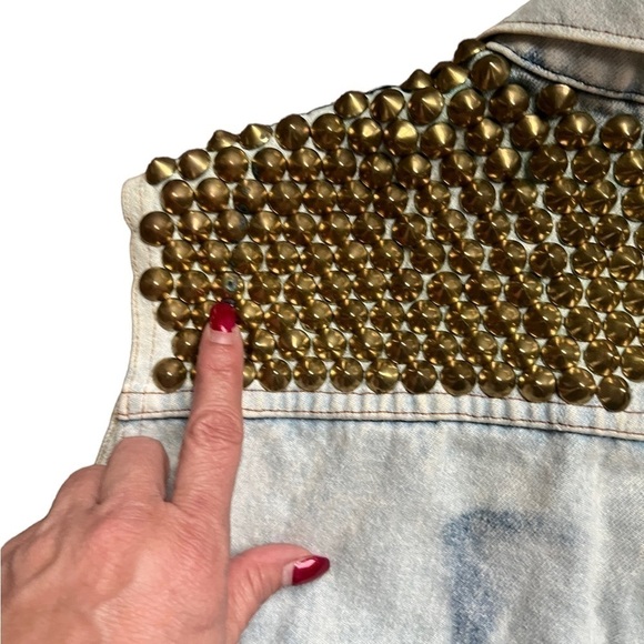 Vintage Cowden Men’s studded denim vest size large. - Picture 12 of 12